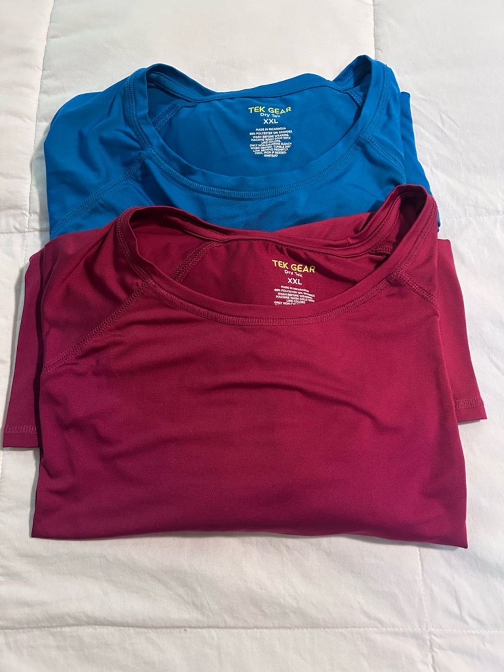 tek gear Performance Tees - Blue & Maroon